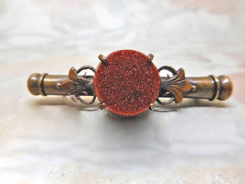 A German goldstone nanny brooch circa 1900. 