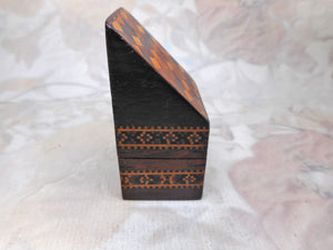 SOLD…………..A Tunbridge Ware needle packet box c 1840