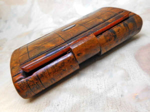 SOLD……A walnut puzzle snuff box. c 1850