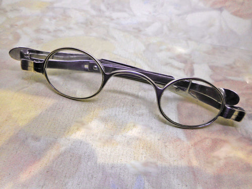 Antique silver spectacles or eyeglasses. Hall marked 1831.