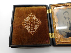 A Union Case with daguerreotype photograph. 19thc