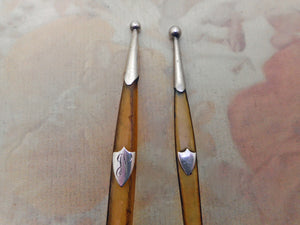 Two Scottish horn spoons. Mid 19th century