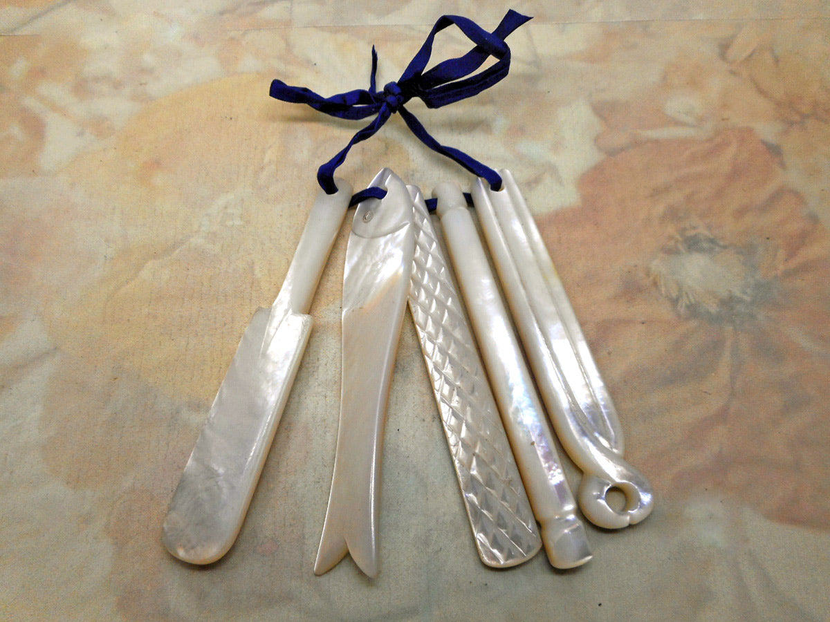 SOLD……..A baby's set of teethers in mother of pearl.  19thc