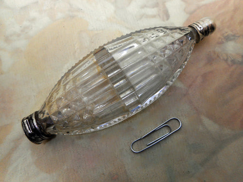 A Georgian cut glass double ended scent bottle. c 1830
