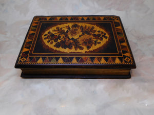 SOLD……A Tunbridge Ware photograph album. 19thc