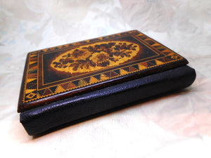 SOLD……A Tunbridge Ware photograph album. 19thc