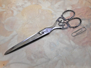 Antique steel handled scissors.19thc