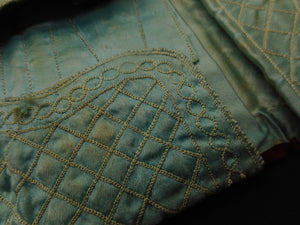 SOLD……A Georgian red leather wallet for embroidery silks. c 1800