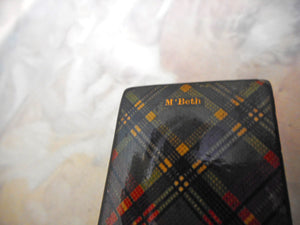 A Tartan Ware nib wiper. McBeth. 19thc