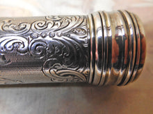 Load image into Gallery viewer, An engraved silver shaving brush. London 1859
