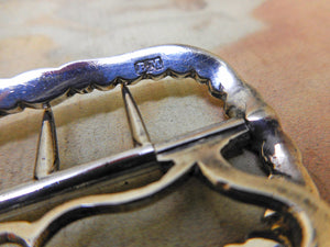 SOLD …….A silver stock buckle. Georgian. Maker BM.