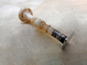 A miniature bone letter seal. French c 1860 Doll House.