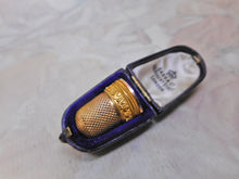 Load image into Gallery viewer, SOLD….An 18ct Etruscan style gold thimble in its box. c1870
