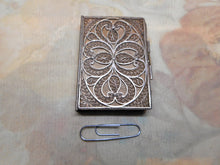 Load image into Gallery viewer, An antique silver filigree needle case in the form of a book. c 1800-1815
