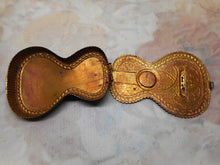 Load image into Gallery viewer, SOLD……An Avery style guitar shaped novelty brass needle case. 1878
