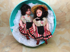 Two little dolls. French c1910.