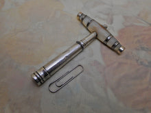 Load image into Gallery viewer, A Georhian silver and pearl mounted pocket corkscrew by Matthew Linwood.
