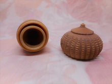 Load image into Gallery viewer, A finely carved vegetable ivory thimble and matching case.  c 1850
