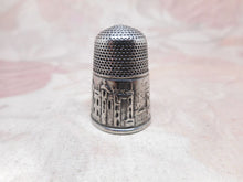 Load image into Gallery viewer, SOLD........Windsor Castle - antique silver thimble. c 1850.
